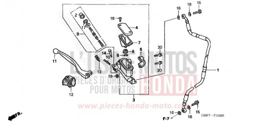 MAITRE-CYLINDRE FREIN AV. CR85RB4 de 2004